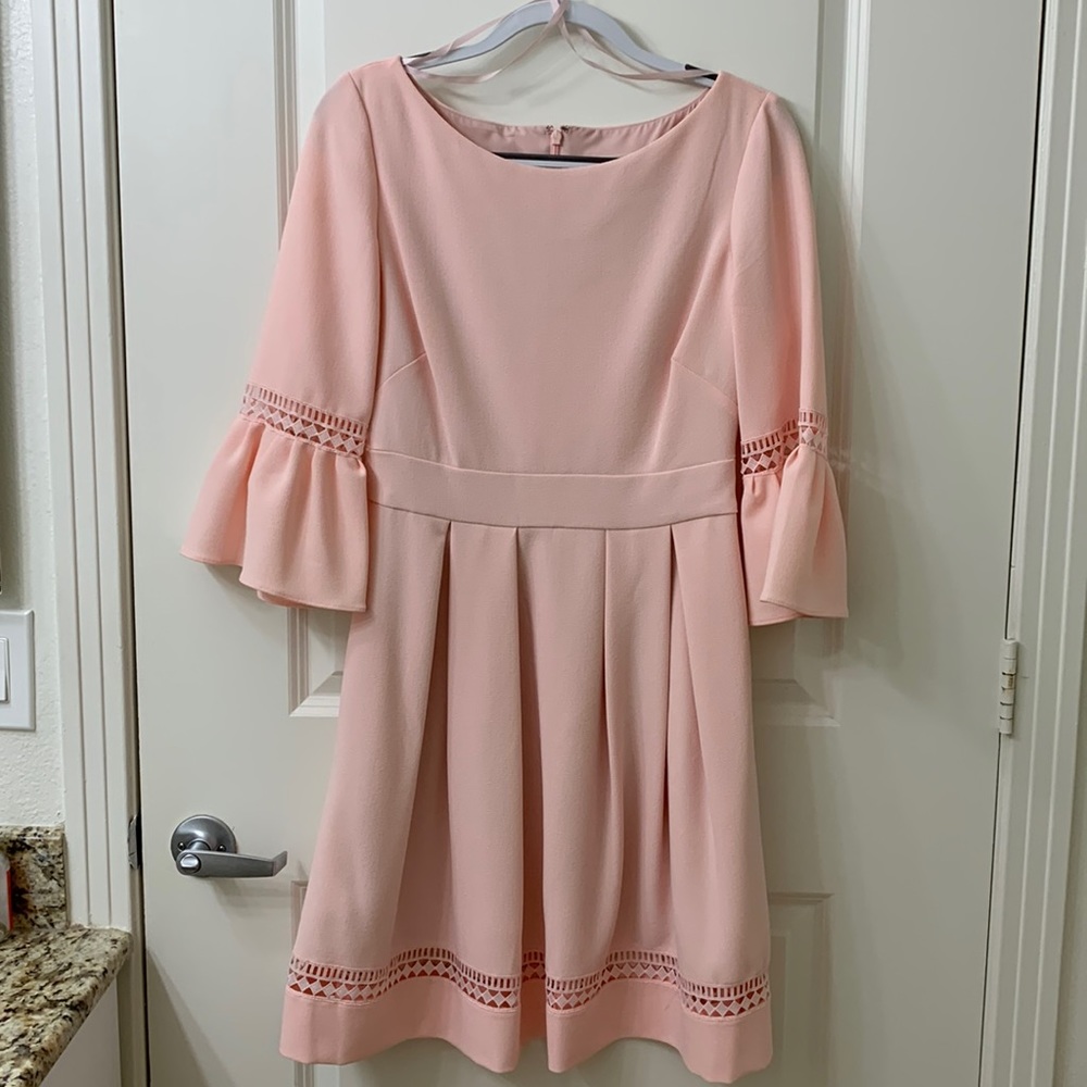 ELIZA J Blush Pink Bell Sleeve Dress